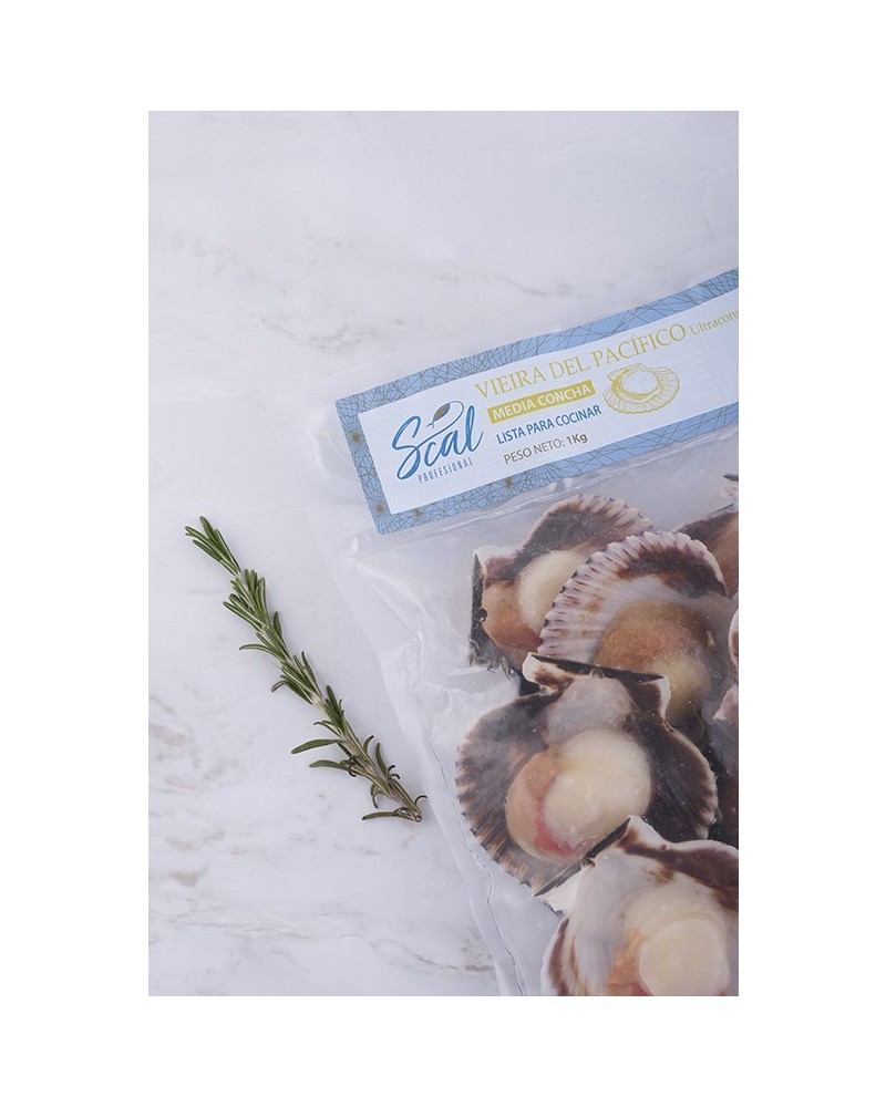 Vieira del Pacífico media concha 20/30ppk