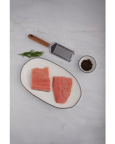 Porciones de Salmón Rosado con piel y sin espinas