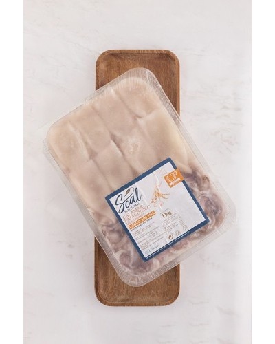 Calamar patagónico limpio sin piel